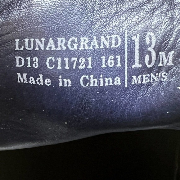 Cole Haan Lunargrand Chukka Leather Boot Casual C11721 Black Teal Mens Size 13 - Picture 9 of 9